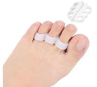 PEDIMEND Hammer Toe Protectors - Straighten Crooked Toes - Avoid Toe Squeezing - Toe Separator For Overlapping Toes - UNISEX - Foot Care - White (1 PAIR)
