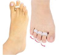 PEDIMEND Orthotic Silicone Toe Crest Offering Relief Claw or Hammer Toe Mallet Toes Props Straightener Corrector - Bunion Corns Blisters Protector For Men and Women (1 & 3 LOOP (COMBO), 2 PAIR)