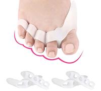 PEDIMEND Silicone Gel Bunion Protector Five-Hole Toe Separator, Straightener (2PAIR - 4PCS) | Reduce Discomfort of Bunion & Hammer Toe | Unisex | Foot Care