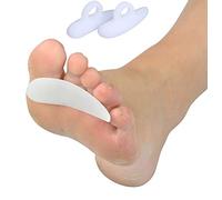 PEDIMEND Silicone Gel Hammer Toe Straightener (Pair - 2PCS) - Single Loop Toe Pad - Stretches & Aligns Toes - Toe Separators for Overlapping - Improve Foot Strength - Unisex - Foot Care