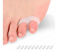 PEDIMEND Silicone Gel Toe Separator, Double Loop Pinkie Toe Separator (5PAIR - 10PCS) |Fixes & Separates Toes | Toe Separators for Overlapping Toes | Bunion Toe Separator | Unisex | Foot Care