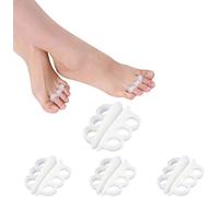PEDIMEND Silicone Gel Toe Separators/Straightener | Toe Separators for Overlapping | Improves Balance & Foot Strength | Foot Care (Hammer Toe Straightener (Triple Loop), 4PAIR - 8PCS)