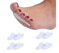 PEDIMEND™ Single Loop Silicone Gel Toe Separators for Claw Toes - Hammer Toe Straightener - Toe Separator for Overlapping Toes - Reduces Toe & Foot Discomfort - Unisex - Foot Care (Four Pairs)