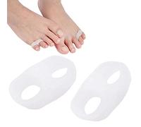 PEDIMEND Soft Silicone Small Toe 2 Holes Separator 1 pair - For Tailor's Bunions, Hammer Toe, Overlapping Toes, Corns, Blister and Cramping