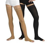 PEDIMEND Thigh High Compression Stockings For Varicose Veins (1PAIR - 2PCS) - Compression Stockings - Effective Relief From Tightness & Muscle Soreness - Promote Venous Blood Flow - UNISEX (BEIGE)