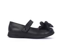 Pediped Girl's Myra Mary Jane Flat, Black, 1 Big Kid
