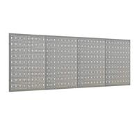 pedkit Wall-mounted Peg Boards, Garage Wall Tool Rack Pegboard 4 pcs 40x58 cm Steel
