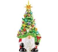 Pedlrcuba Figureor Christmas Fireplace Decorations, Lighted Up Gnomes Christmas Tree, Light Up Gnome Christmas Decoration With Light, Tabletop Xmas Tree Lights, Gnomes Xmas Decorations For Party