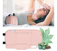 Pedobi 2 Pcs Castor Oil Pack Wrap, Organic Cotton Castor Oil Wrap for Neck, Castor Oil Compress for Liver Detox, Insomnia, Constipation Pink