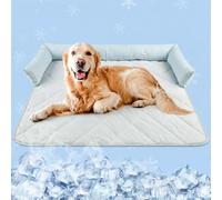Pedobi Cooling Blanket for Dogs, Dog Cooling Mat & Bed, Furniture Protector with Removable Washable Pillow, Durable & Breathable Pet Throw for Sofa, Car and Furniture Protector, X-Large