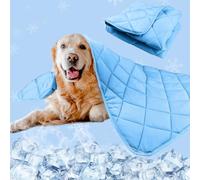 Pedobi Cooling Blanket for Dogs, Dog Cooling Mat & Bed, Q-MAX>0.42- Lightweight, Durable & Breathable Pet Throw for Sofa, Car and Furniture Protector, Reversible Design, Easy to Clean, 28"x40", Blue
