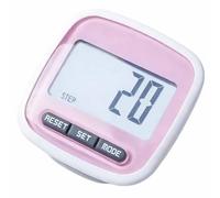 Pedometer Step Counter for Walking and Running, Pink Clip On, Simple 3 Button Operation, Large Display Screen, Calorie and Distance Tracking, Portable Size 1.97 x 1.97 x 0.98 in