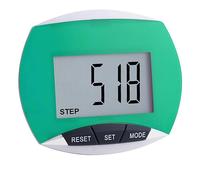 Pedometer Step Counter with Calories Burned and Distance Counting Small Portable Walking Running Pedometer Easy to Use Step for Adults Kids Old Man Green