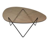 Pedrera Coffee Table Black Semi Matt/ Bronze/ Glass