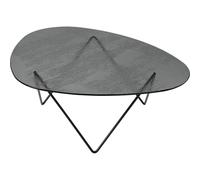 Pedrera Coffee Table Black Semi Matt/Smoke/Glass