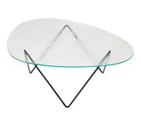 Pedrera Coffee Table Black Semi Matt/ Transparent/Glass