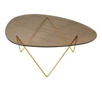 Pedrera Coffee Table Brass Semi Matt/ Bronze/ Glass