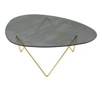Pedrera Coffee Table Brass Semi Matt/Smoke/Glass