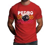 Pedro Pedro Pedro Dancing Raccoon Meme Men's T-Shirt, red, S