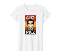 Pedro Sanchez Paz Peace Value Graphic T-Shirt, Women, White, M