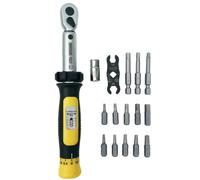 Pedros Tool Demi II Torque Wrench Set 1/4in 3-15nm with Bits & Adapters