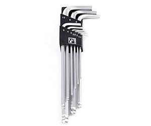 Pedro's Unisex Adult 9 piece L Hex Set 9 piece L Hex Set - Silver,.