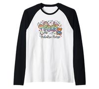 Peds Pediatric Nurse Leopard Print Healthcare Raglan Baseball Tee