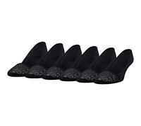 Peds Women's Padded Super Low Cut No Show Socks, 6-Pairs, Black 2, Shoe Size: 5-10