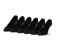 Peds Womens Padded Super Low Cut No Show Socks, 6-Pairs, Black, Shoe Size: 8-12