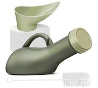 Pee Bottles Wee Toilet with Lid & Accessory Funnel for Car Travel Tent Camping Emergency - Spill Proof Leakproof Plastic Pot Bed Pan for Kids Adults Elderly