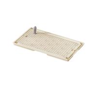 Pee Dog Toilet Leakproof Easy Clean Potty Tray for Bunny Puppy Small Animals Khaki, 42x28.5x2cm