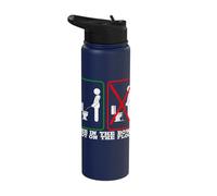 Pee in The Bowl Not On The Floor Funny Toilet Reminder Stainless Steel Insulated Water Bottle