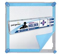 Pee Pad Holder - Fits Perfectly to All M/L/XL Pads, 100% of Urine Stays on Pad, Integrated Locking Pad Grips, Holder Secures to Floor - No Dragging, Chewing or Folding Like Soft Tray Holders