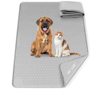 Pee Pad Holder, Kalolary Silicone Dog Training Mat - Waterproof Non-Slip Tray for Indoor Puppy Training & Housebreaking Floor Protection (Gray（101*71cm）)