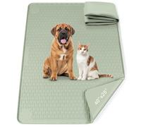 Pee Pad Holder, Kalolary Silicone Dog Training Mat - Waterproof Non-Slip Tray for Indoor Puppy Training & Housebreaking Floor Protection (Green（101*71cm）)