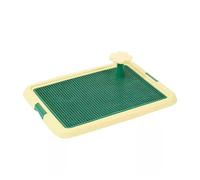 Pee Pad Holder Trays, Dog Potty Toilet Training Pot, Square Pet Toilets with Post, Puppies Pot for Large Small Medium Pets Durable Safe(Green)