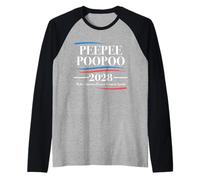 Pee Pee Poo Poo 2028 Peepee Poopoo Meme Raglan Baseball Tee