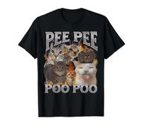 Pee Pee Poo Poo Funny Cat Meme Bootleg Graphic T-Shirt