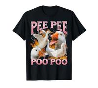 Pee Pee Poo Poo Funny Goose Meme Bootleg Y2K Graphic T-Shirt
