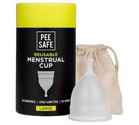 Pee Safe Menstrual Cups - Size B | Large - 18 Years & Above(Have Given Birth Vaginally) - Leak-Proof - Safety of 100% Medical Grade Silicone - Storage Pouch Included - Menstrual Cup - Period Cup