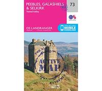 Landranger Active 73 Peebles, Galashiels & Selkirk, Tweed Valley Map With Digital Version - Pink, Pink One Size