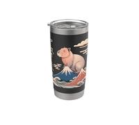Peece & Mountain Capybara Peaks Waves Kawaii Nature Stainless Steel Insulated Tumbler