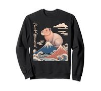Peece & Mountain Capybara Peaks Waves Kawaii Nature Sweatshirt