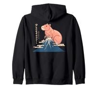 Peee uuu t i Mountain Capybara Fuji Kawaii Zen Zip Hoodie