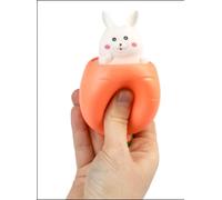 Peek A Boo Bunny Carrot Squeeze Toy, Interactive Pop-Up Rabbit Sensory Toy for Kids