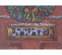 Peek-A-Boo Cross Stitch Kit (Westies Christmas) Pollyanna Pickering - DMC