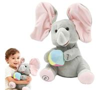Peek a Boo Elephant - Interactive Singing Plush Elephant Toy for Kids,Stuffed Animal Plush with Moving Ears,Musical Singing Talking Stuffed Animal Adorable Christmas Birthday Gifts for Girls Boys