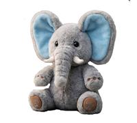 Peek A Boo Elephant Talking Singing Elephant Plush, Singing Comfort Toy - Rechargeable Version, Interactive Teddy for Baby Tollders Kids Boys Girls Gift Adjust Sound (Blue)