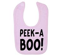 Peek-A-Boo Halloween Cotton Baby bib - Pastel Pink