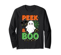 Peek-a-boo halloween funny ghost Long Sleeve T-Shirt
